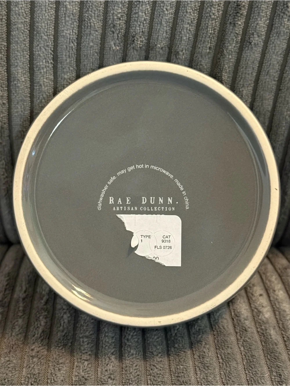 Rae Dunn Gray & Black Ceramic 🐈‍⬛ Cat Bowl SPOOKY w/ Ghosts 👻 on Int NWT